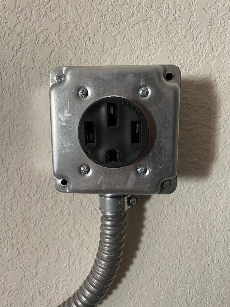 NEMA 14-50 outlet installed for Smart Home Electrical in Issaquah