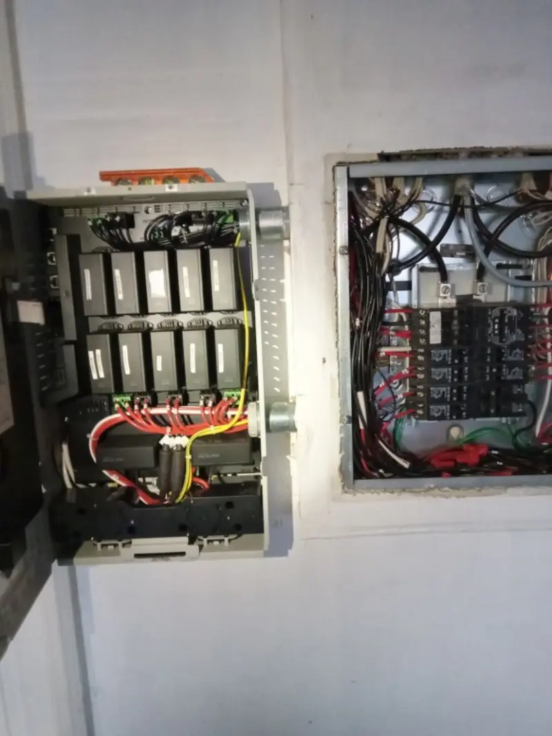 Electrical panel upgrade completed for Security Camera Wiring in Issaquah